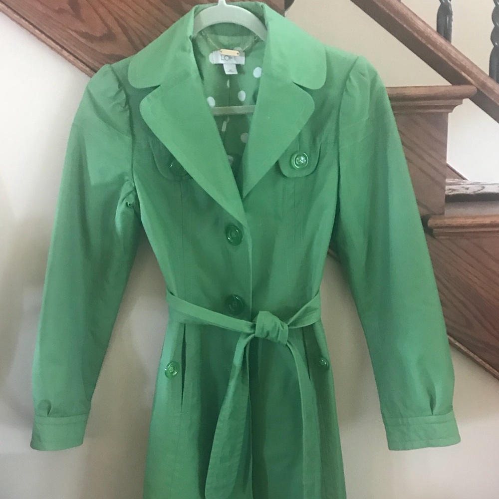 Green trench coat